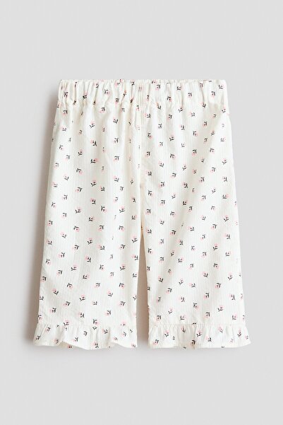 H&M Pamuklu ve Fırfırlı Pantolon