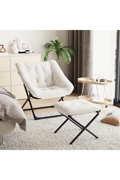 Garvee Extra-Large Comfort, Foldable Living Room Armchair With footstool, Eas...