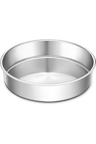 The Bros 9 Inch Round Cake Pan, Stainless Steel Baking Tin
