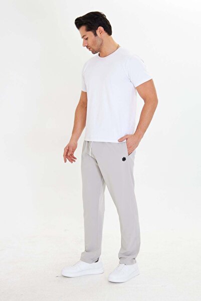 Enrico Ferry Men's Large Size Stretchfit Flexible Sweatpants Stone 2660B