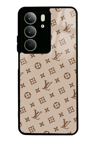 Spoyi Realme C75 Dark Cream Lv Design Glossy Phone Case