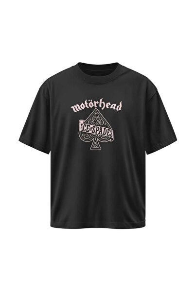 buzagi tasarım ürünleri Motörhead Unisex Oversize Black T-Shirt