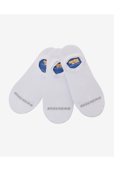 SKECHERS 3'Lü Paket Essential Görünmez Çorap Unisex Beyaz Çorap S2520313-2325