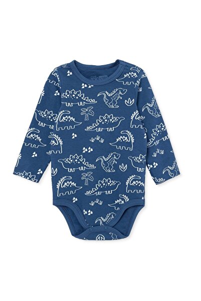 ebebek Hello Baby HelloBaby Erkek Bebek Body Dinozor Baskılı Çıtçıtlı Çıtçıtl...