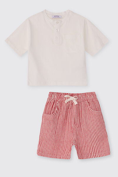 Panço Baby Boy 2-Piece Red Set