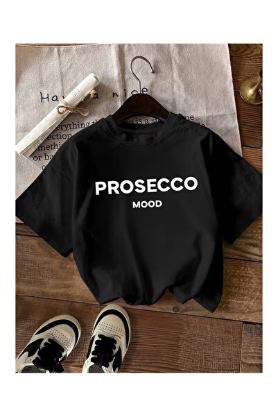 Massgai Tricou oversize unisex Prosecco Mood imprimat 100% bumbac