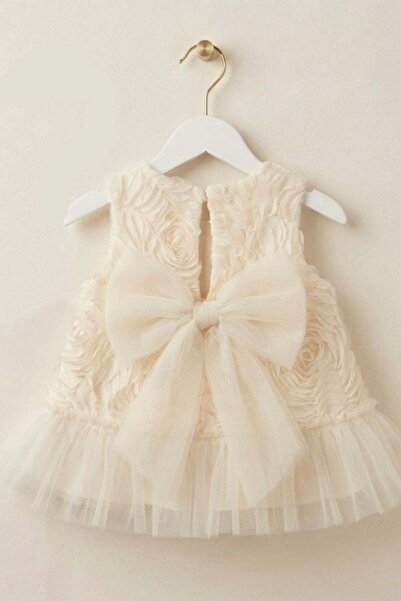 Cantoy Girl's Rose Back Detail Birthday and Party Dress