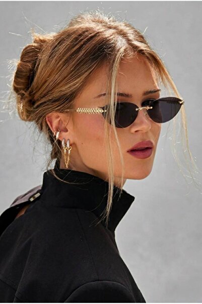 Goldmine Women's Premium Velour Sunglasses Uv400 Black