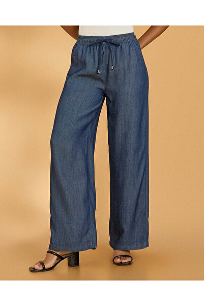 REDTAG Women Blue Wide Leg Pants