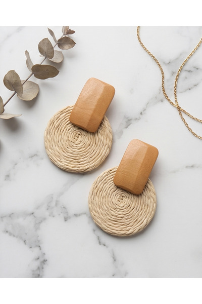 HOSBUTIK Wicker earrings