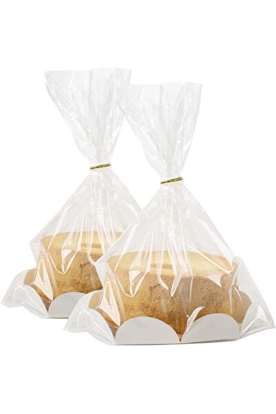 Arabest 20-Piece Clear Food Storage Bags,6-inch,Gold Ribbon,Plastic Cellophan...