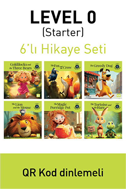MK Publications İngilizce Hikaye Seti - Level 0 - Starter Seviye - (6 Kitap) ...