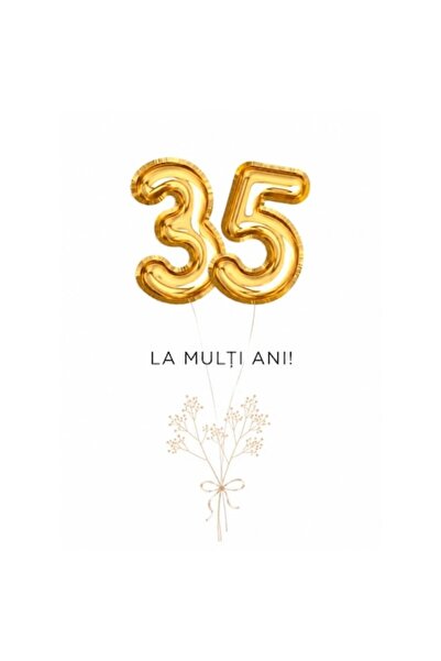 OEM Felicitare 13x18 cm cu plic, aniversare/la mulți ani 35 ani