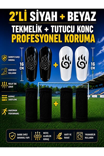 BS BEYAZ SHOES Shin Guard Holder and Protective Flexible Shin Guard, (1 Pair ...