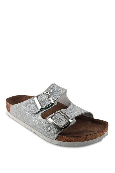 Slazenger Lens Women's Silver Glitter Slippers