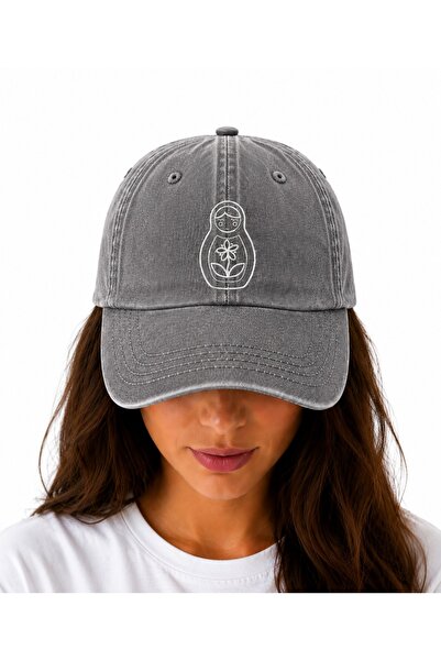 WeavedCo Nostalgic Matryoshka Vintage Washed Hat (Not Printed, Embroidered)