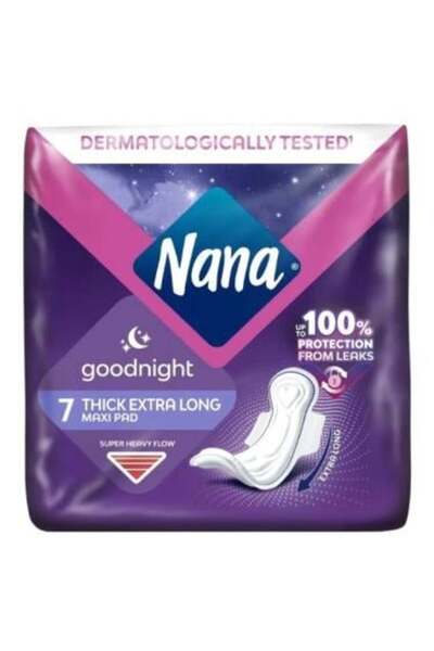 Nana Nana Brand Super Long Thick Maxi Night Pads-7 Pieces