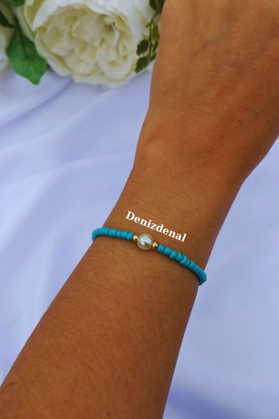 DENİZDENAL Kum boncuk incili bileklik