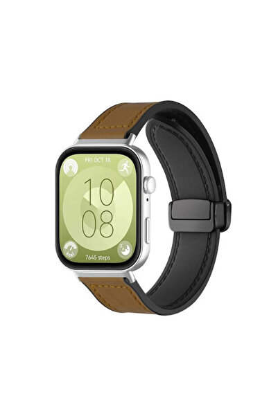 OEM Δερμάτινο Λουράκι Μαγνητικό Κούμπωμα Huawei Watch Fit 3/Huawei Watch Fit ...