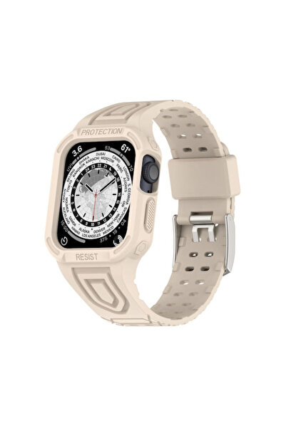 OEM Λουράκι Σιλικόνης Μπεζ (για Apple Watch 38/40/41/42mm)