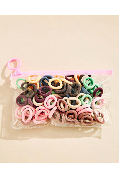 REDTAG Girls Assorted 100 Piece Hair Elastic Set
