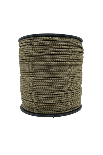 PARACORD خيط 4 مم ذهبي كاكي منقوش بطول 5 أمتار