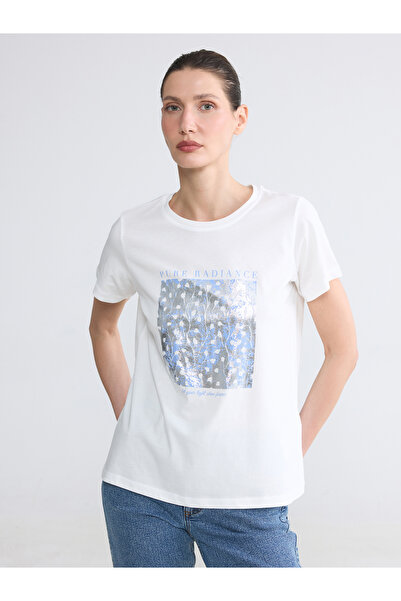 LC Waikiki Tricou de damă imprimat, 100% bumbac