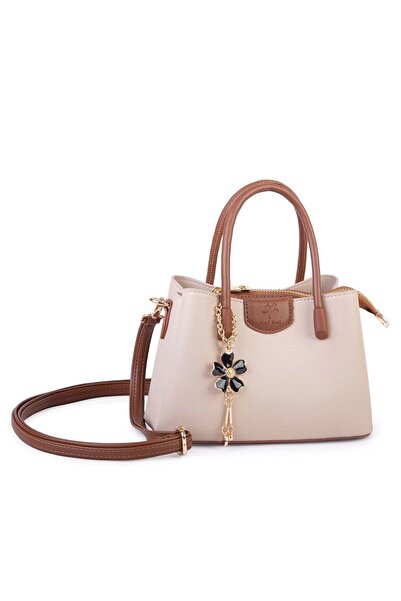 Nas Bag Geantă de mână și crossbody elegantă pentru femei, cu mini-amuletă fl...