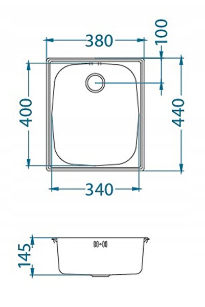 Alveus Chiuvetă de bucătărie dreptunghiulară Basic 10 1082196K Oțel Argintiu