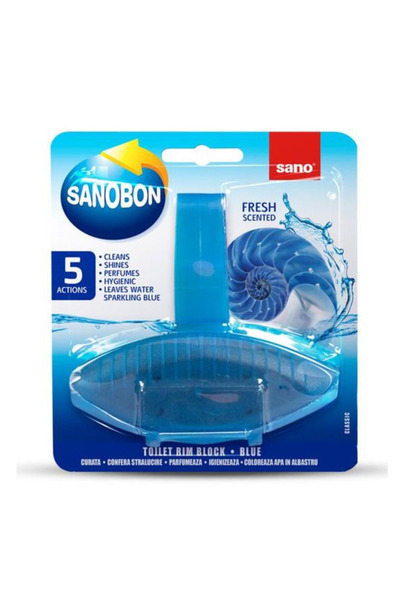 Sano Odorizant Toaleta Albastru - SanoBonToilet Rim Block Blue, 55 g
