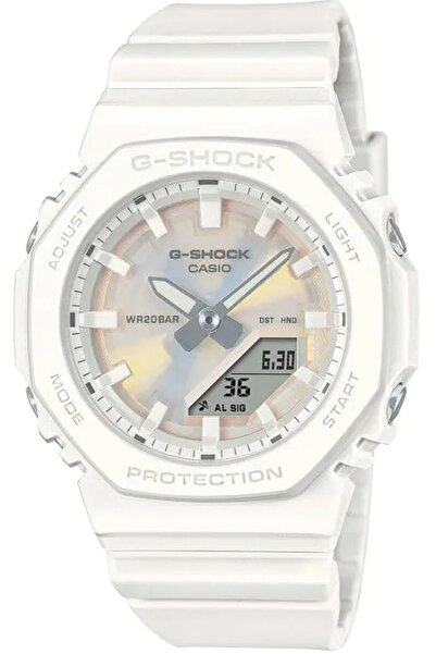 G-SHOCK Ceas de damă GMA-P2100PC-7AER — alb, sportiv, rezistent la șocuri.