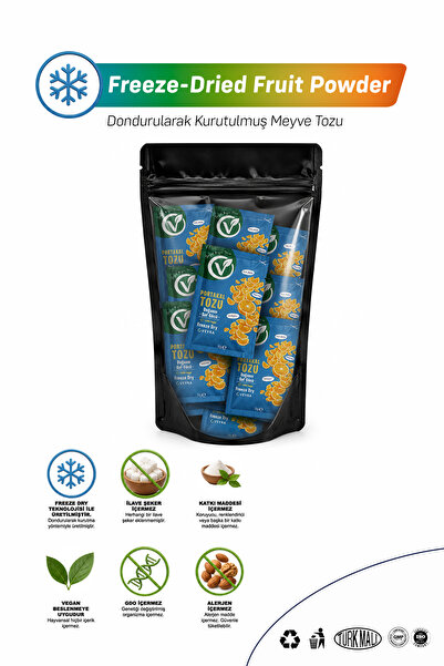 VEYRA Kurutulmuş Meyve Tozu | Freeze Dry Pack 10'lu Portakal Tozu [5g X 10 ad...