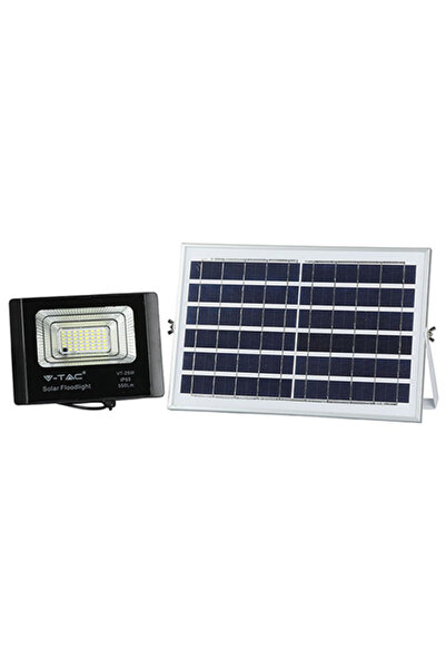 V-TAC Proiector LED solar de 12W, 6000K, cu telecomandă, IP65