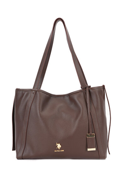 U.S. Polo Assn. حقيبة كتف نسائية بنية اللون Us26589