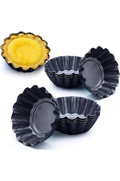 The Bros 12 Packs Egg Tart Mold Tart Pans, Size 2.6 x 0.9inch, Cupcake Cake M...
