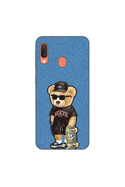 OEM Husa compatibila cu Samsung Galaxy A20e Silicon Gel Tpu Model Bear Skate ...