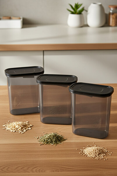 YAZICI Set of 3 2 Liter Food Storage Containers with Lids |   Storage Box for...