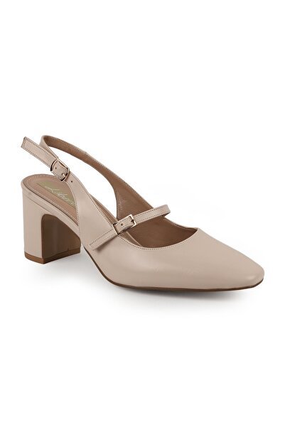 Libero Women's Classic Heeled Shoes Thick Heel Banded Stylish Slingback Jurda...