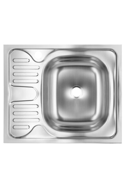 SANITEC Chiuveta bucatarie pentru masca S402D, 60x50 cm, Cuva Dreapta, Inox