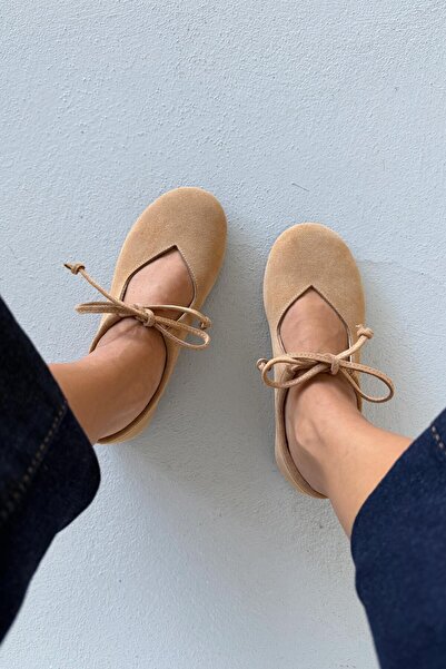 AYAKKABI PRENSİ Fabien Piele naturală CAMEL SUEDE