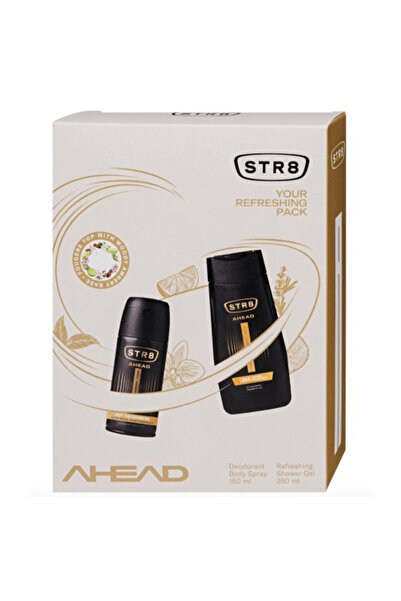str8 Set cadou bărbați AHEAD – Gel de duș revigorant 250 ml + Deodorant spray...
