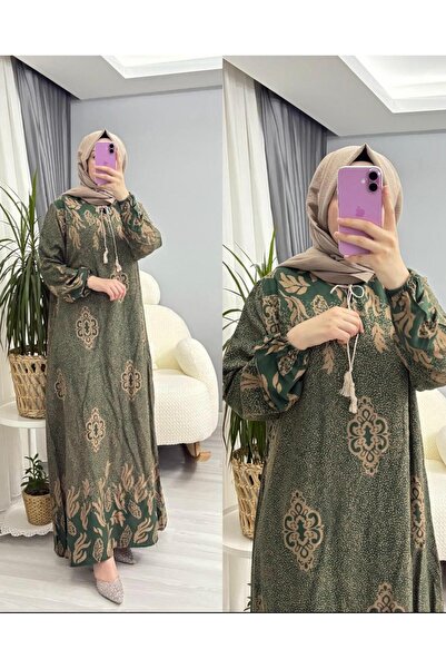 suphan tekstil فستان من الفيسكون المزخرف بالترتر