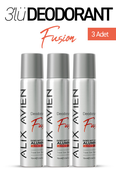 Alix Avien Alüminyumsuz Seyahat Boy Kadın Deodorant Spray Üçlü Set 3x75 ML - ...