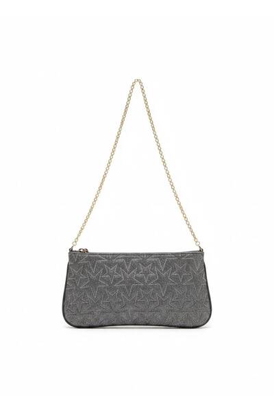 NOVALANE BAG Zincir askılı yıldız nakışlı parlak omuz çantası