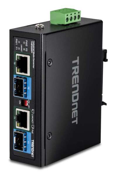 TRENDnet 2 porturi SFP industriale la Gigabit PoE++ Media Converter