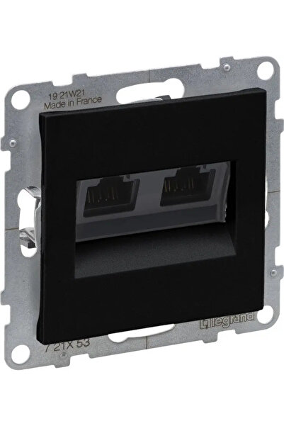 Legrand SUNO Priză computer dublă RJ45 cat 6 UTP negru 721453