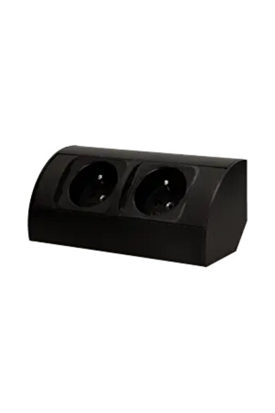 Orno Priză mobilă fără comutator, 2x2P+Z, negru