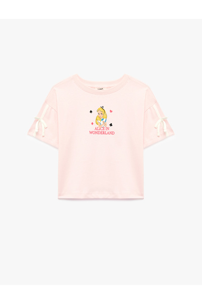 Koton Tricou cu mânecă scurtă, cu imprimeu Alice în Țara Minunilor, cu detali...