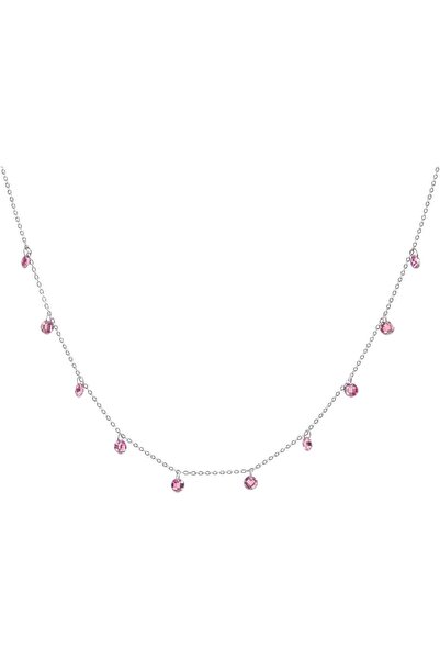 MINZA Princess Women's Necklace, 925 Sterling Silver, Beaded Chain Necklace, ...