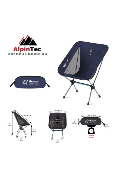 AlpinTec Ανθεκτική Καρέκλα Παραλίας 97 - Μπλε